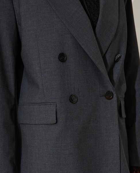 テーラードダブルジャケット 詳細画像 チャコールグレー 12