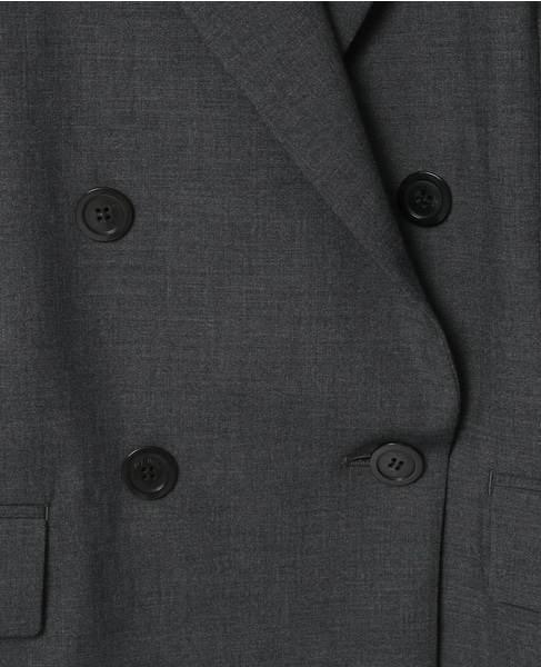 テーラードダブルジャケット 詳細画像 チャコールグレー 18