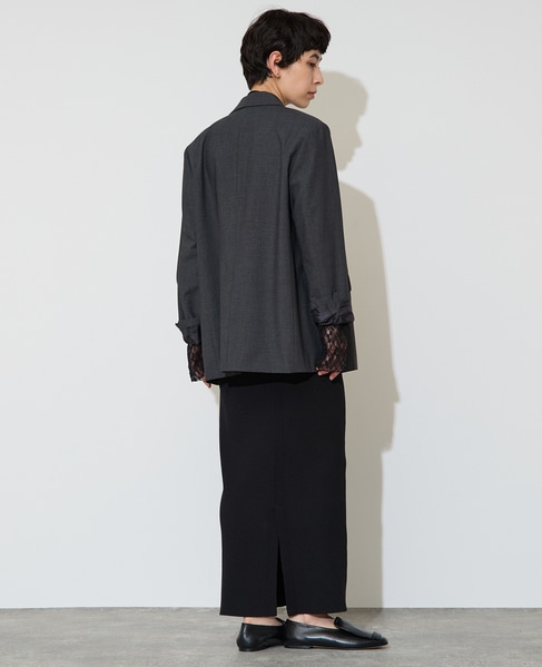 テーラードダブルジャケット 詳細画像 チャコールグレー 4