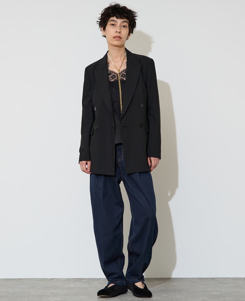 テーラードダブルジャケット 詳細画像 ブラック 4