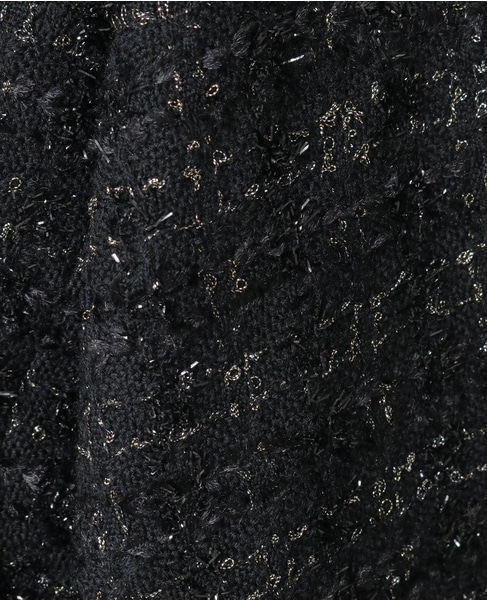 ブレード使いノーカラーツイードジャケット 詳細画像 ブラック 12