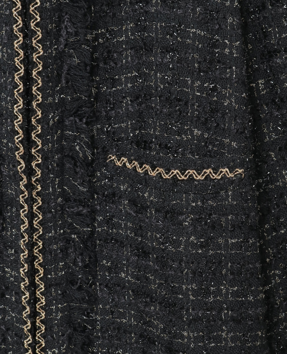 ブレード使いノーカラーツイードジャケット｜Liesse（リエス