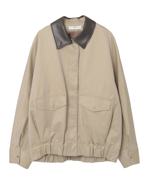 フェイクレザーコンビブルゾン 詳細画像 ベージュ 12
