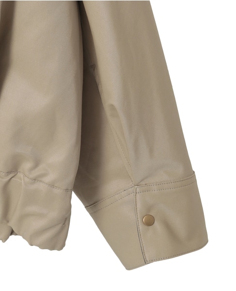 フェイクレザーコンビブルゾン 詳細画像 ベージュ 15