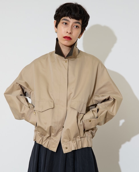 フェイクレザーコンビブルゾン 詳細画像 ベージュ 2