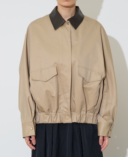 フェイクレザーコンビブルゾン 詳細画像 ベージュ 8