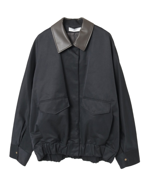 フェイクレザーコンビブルゾン 詳細画像 ブラック 1