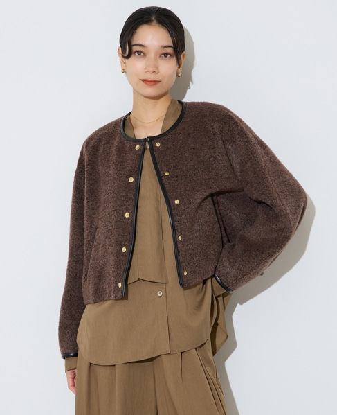 クロップドボアジャケット 詳細画像 ブラウン 1