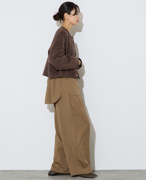 クロップドボアジャケット 詳細画像 ブラウン 5