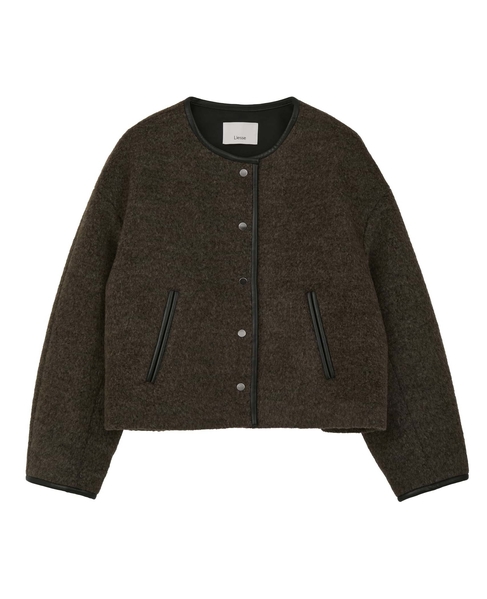クロップドボアジャケット 詳細画像 ブラウン 8