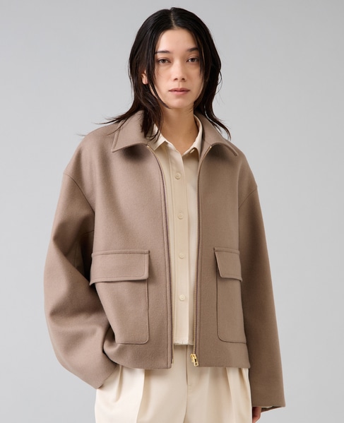 ショート丈ウールブルゾン 詳細画像 ベージュ 3
