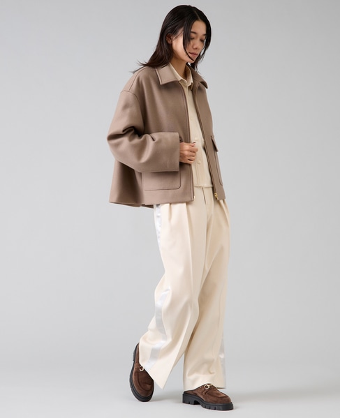 ショート丈ウールブルゾン 詳細画像 ベージュ 7