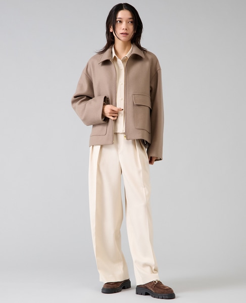 ショート丈ウールブルゾン 詳細画像 ベージュ 8