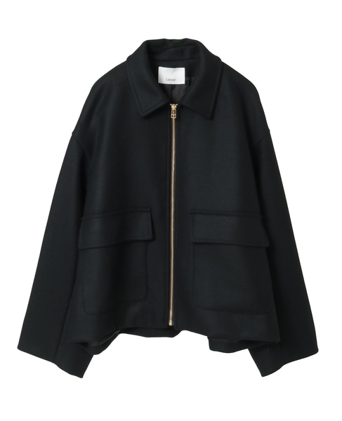 ショート丈ウールブルゾン 詳細画像 ブラック 8