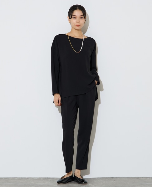 【定番】ダブルクロステーパードパンツ 詳細画像 ブラック 2