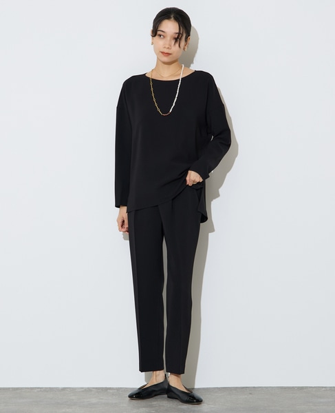 【定番】ダブルクロステーパードパンツ 詳細画像 ブラック 3