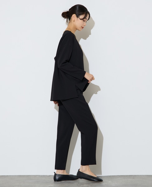 【定番】ダブルクロステーパードパンツ 詳細画像 ブラック 4