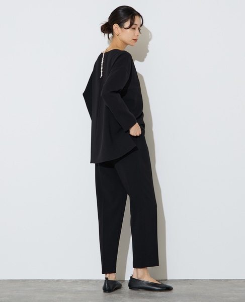 【定番】ダブルクロステーパードパンツ 詳細画像 ブラック 5