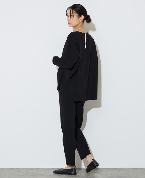 【定番】ダブルクロステーパードパンツ 詳細画像 ブラック 7