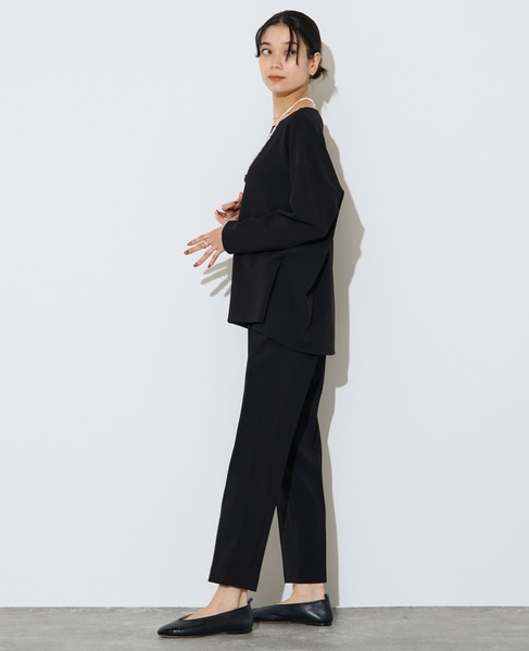 【定番】ダブルクロステーパードパンツ 詳細画像 ブラック 8