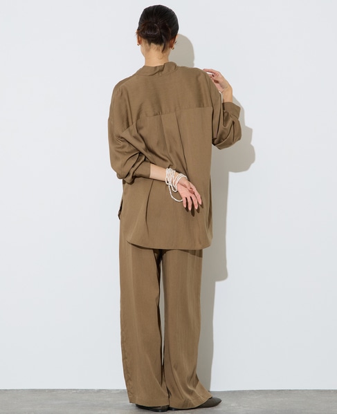 フィブリルツイルワイドパンツ 詳細画像 モカ 5
