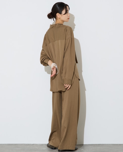 フィブリルツイルワイドパンツ 詳細画像 モカ 6