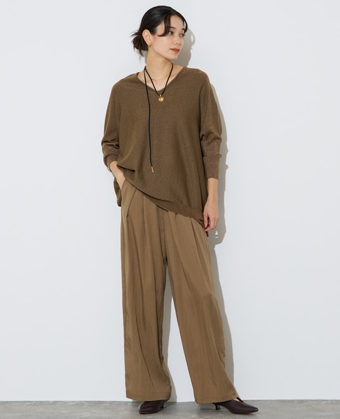 フィブリルツイルワイドパンツ 詳細画像 モカ 7