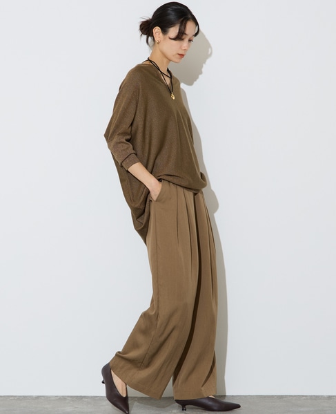 フィブリルツイルワイドパンツ 詳細画像 モカ 8