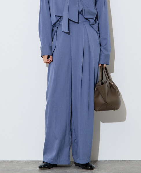 フィブリルツイルワイドパンツ 詳細画像 ブルー 1
