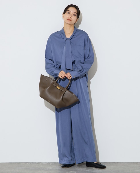 フィブリルツイルワイドパンツ 詳細画像 ブルー 4