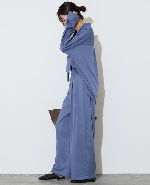 フィブリルツイルワイドパンツ 詳細画像 ブルー 8