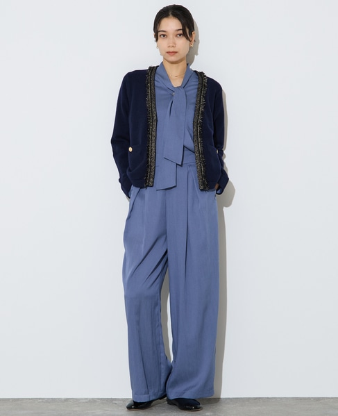 フィブリルツイルワイドパンツ 詳細画像 ブルー 9