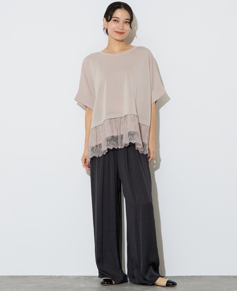 フィブリルツイルワイドパンツ 詳細画像 ブラック 8