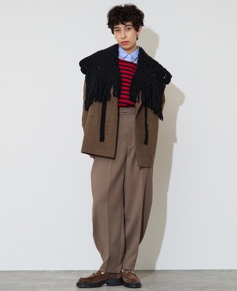 ハイウエストカーブゼンタープレスパンツ 詳細画像 カーキ 3