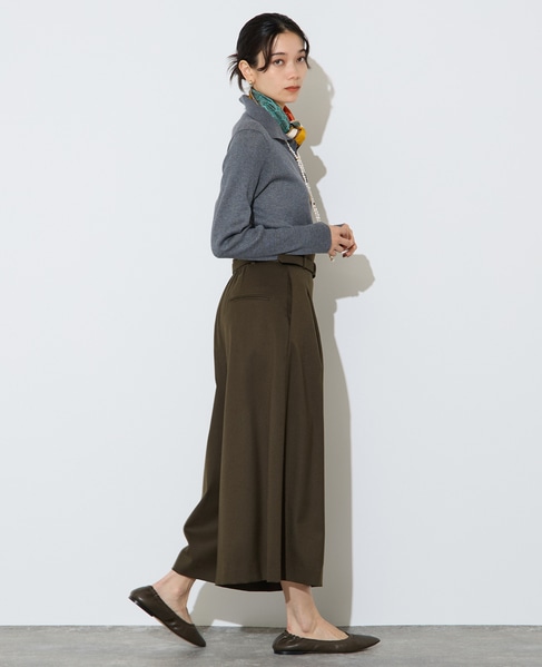 【大草直子さんコラボ】大人ガウチョパンツ 詳細画像 カーキ 12