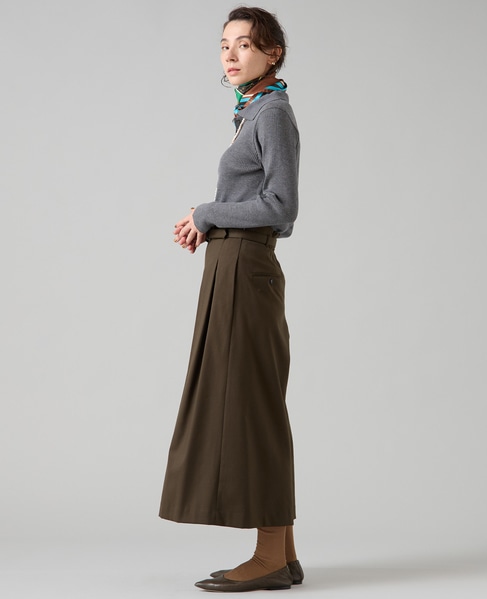 【大草直子さんコラボ】大人ガウチョパンツ 詳細画像 カーキ 2