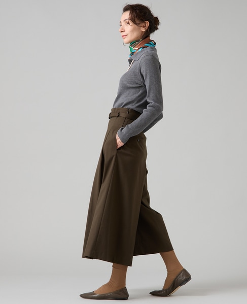 【大草直子さんコラボ】大人ガウチョパンツ 詳細画像 カーキ 4