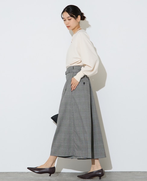 【大草直子さんコラボ】大人ガウチョパンツ 詳細画像 グレンチェック 10