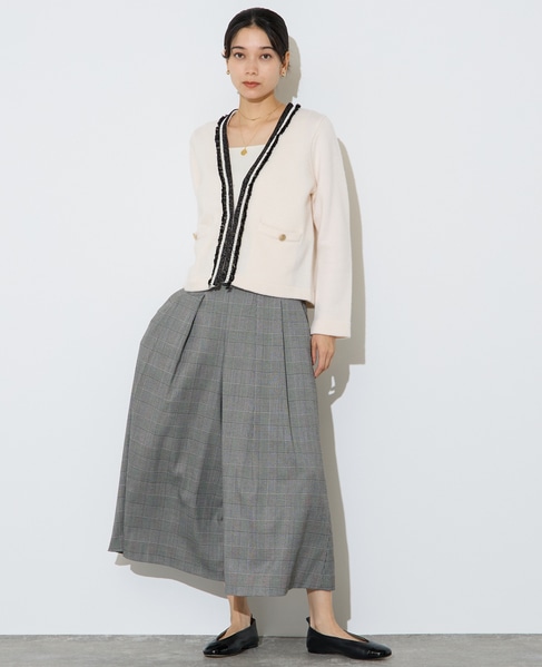 【大草直子さんコラボ】大人ガウチョパンツ 詳細画像 グレンチェック 12