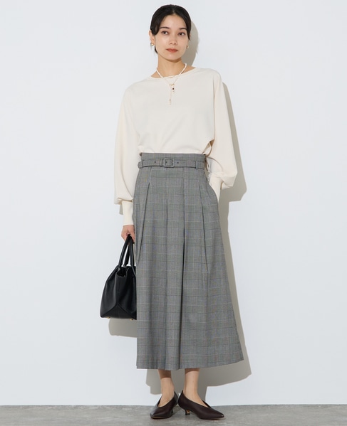 【大草直子さんコラボ】大人ガウチョパンツ 詳細画像 グレンチェック 9