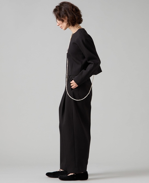 トリプルクロスタックテーパードパンツ 詳細画像 ブラック 5