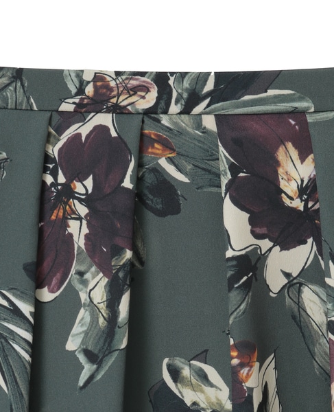 フラワープリントフレアスカート 詳細画像 チャコール 13