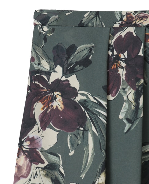 フラワープリントフレアスカート 詳細画像 チャコール 15