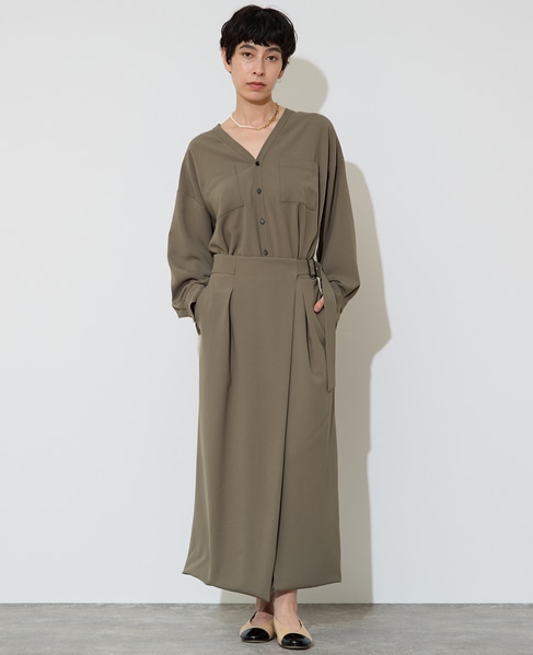 サイドベルトタイトスカート 詳細画像 カーキ 3