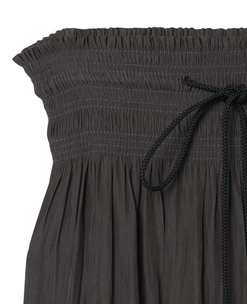 割繊シャーリングナロースカート 詳細画像 チャコールグレー 6
