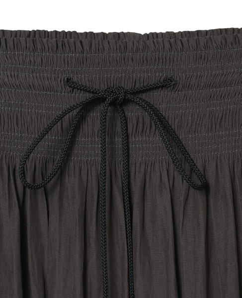 割繊シャーリングナロースカート 詳細画像 チャコールグレー 7