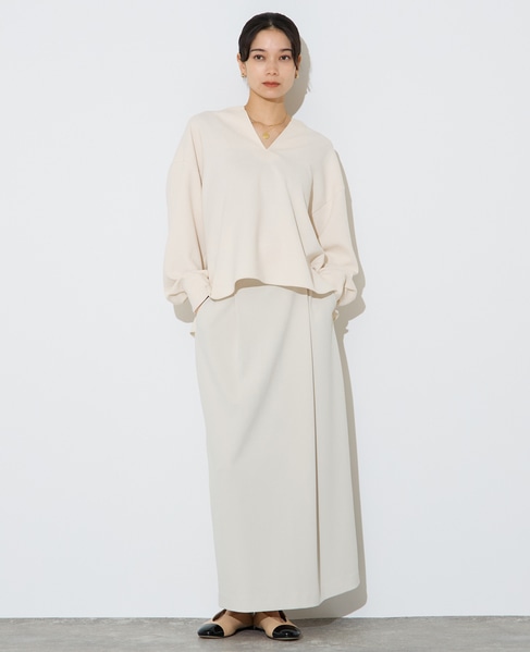 【定番】タックタイトスカート 詳細画像 アイボリー 2