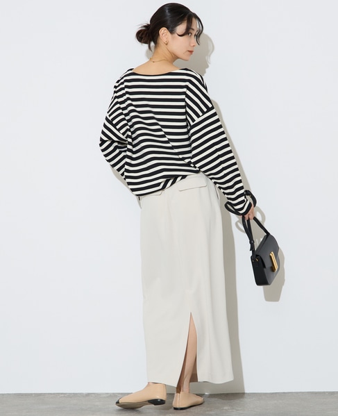 【定番】タックタイトスカート 詳細画像 アイボリー 8