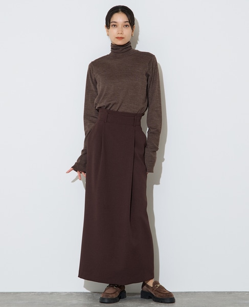 【定番】タックタイトスカート 詳細画像 ブラウン 10