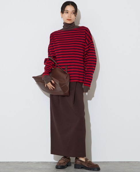 【定番】タックタイトスカート 詳細画像 ブラウン 6